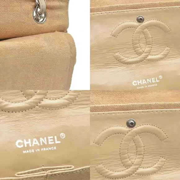 CHANEL 2006-2008 Medium Classic Lambskin Trimmed Canvas Line - Picture 7 of 15